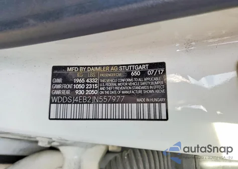 2018 Mercedes-Benz Cla 250 из США, поврежденный, VIN WDDSJ4EB2JN557977